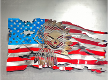 Chief Master Sergeant headdress and American Flag, military gifts, American flag, cmsgt promotional gift, metal flag, steel flag