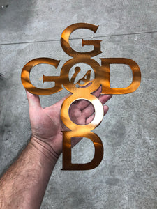 God Is Good Metal Home Decor