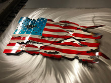 Wavy Battle Worn American Flag RWB