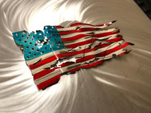 Wavy Battle Worn American Flag RWB