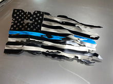 Thin Blue Line Wavy Flag