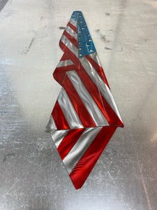 Metal Draped American Flag