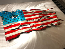 Wavy Battle Worn American Flag RWB