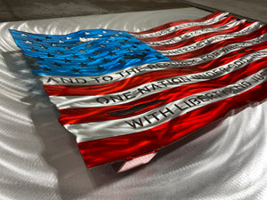 Pledge Of Allegiance Metal Flag