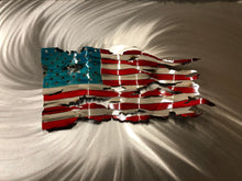 Wavy Battle Worn American Flag RWB