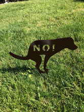 No Pooping!!  Bad Dog Metal Yard Sign