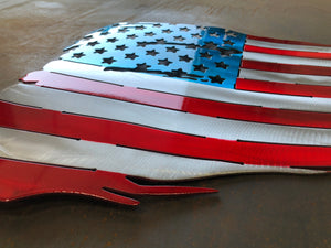 Battle Worn and Tattered American flag