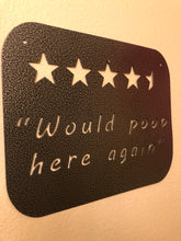 Would Poop Here Again / 4.5 Stars / Bathroom Decor