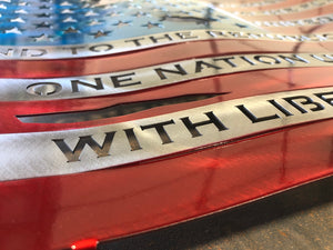 Pledge Of Allegiance Metal Flag