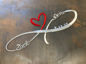 Infinite love, infinity heart, couple gifts, wedding gift ideas