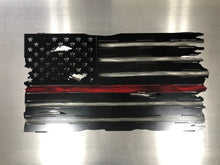 Thin Red Line Flag, Fireman Metal Flag, firefighter gifts