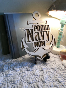 Proud Navy Mom Wall Hanging