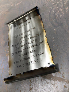 Serenity Prayer Metal Sign