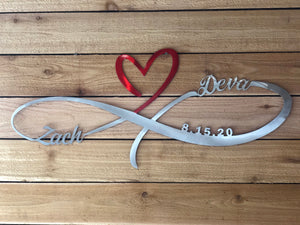 Infinite love, infinity heart, couple gifts, wedding gift ideas