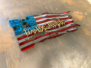 We The People Battle Worn Flag