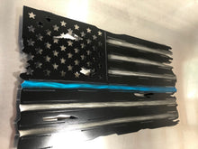 Thin Blue Line Flag, distressed flag, police officer flag