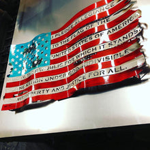 Pledge Of Allegiance Metal Flag