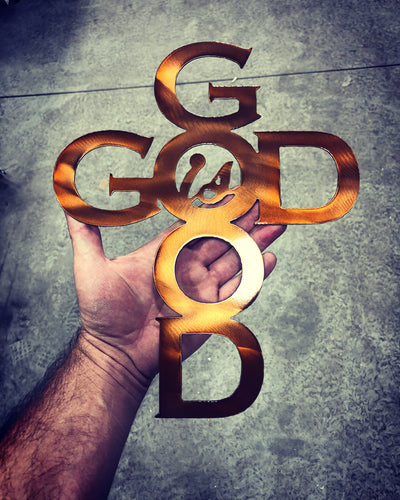 God Is Good Metal Home Decor